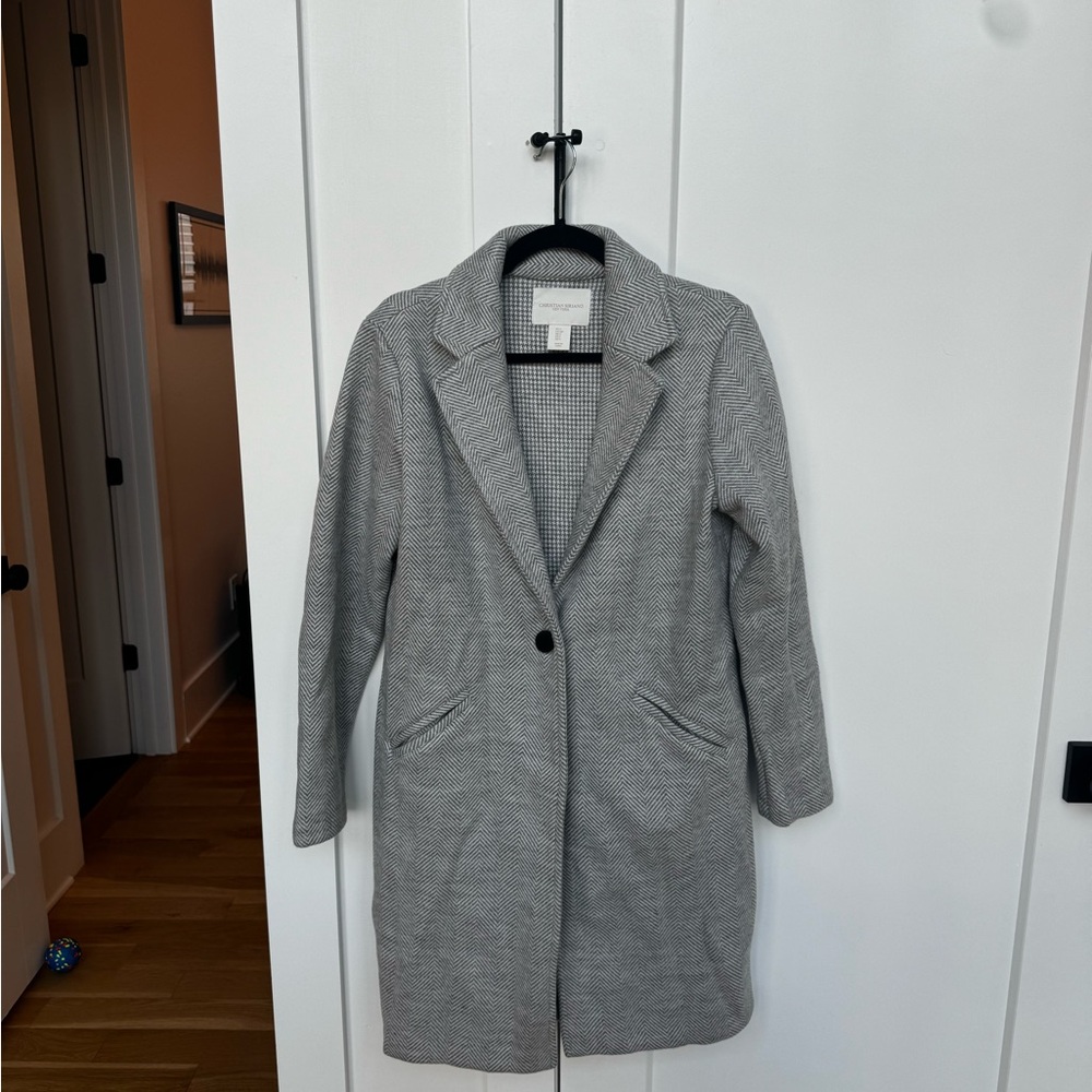 Christian Siriano Gray Blazer Coat